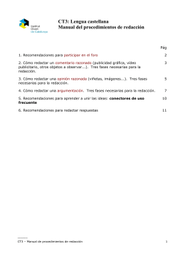 CT3: Lengua castellana Manual del procedimientos de