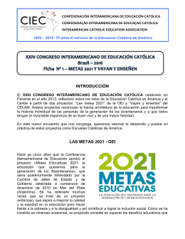 ficha 1 - 24 Congreso Interamericano de Educación Católica