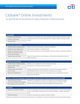 CitiBank Online Investment 2