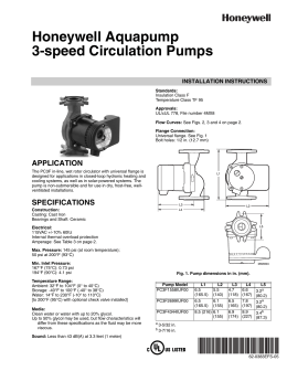 Honeywell Aquapump 3-speed Circulation Pumps