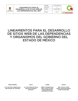 Lineamientos web - Gobierno del Estado de México