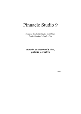 Manual de Pinnacle studio 9 plus