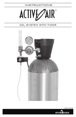 INSTRUCTIONS CO2 SYSTEM WITH TIMER