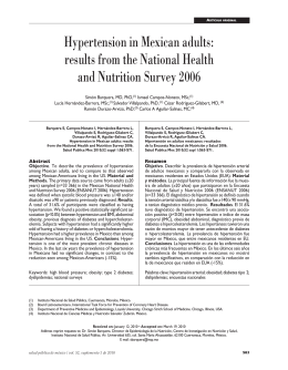 Hypertension in Mexican adults: results from the National Health