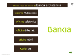 Manual del usuario de Banca a Distancia Bankia