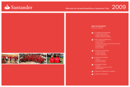 Reporte de Sostenibilidad Banco Santander Chile 2009