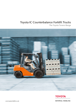 Toyota IC Counterbalance Forklift Trucks