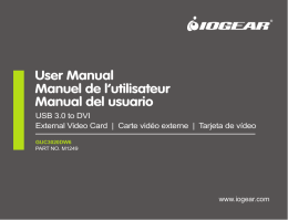 User Manual Manuel de l`utilisateur Manual del usuario