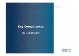 Key Competences in Secondary