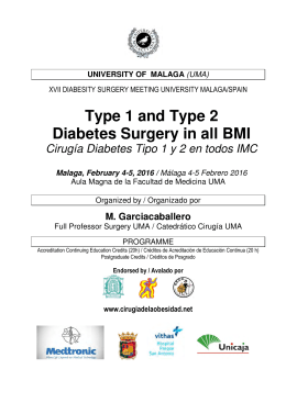 Type 1 and Type 2 Diabetes Surgery in all BMI Cirugía