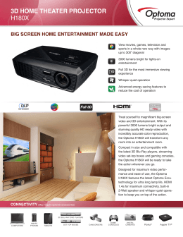 3D HOME THEATER PROJECTOR H180X