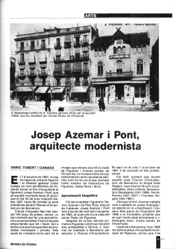 Josep Azemar i Pont, arquitecte modernista