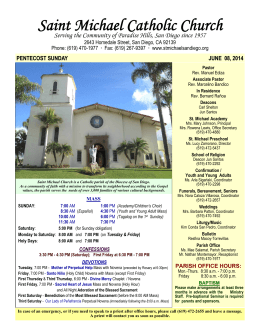 June 8, 2014 - St. Michael Catholic Church