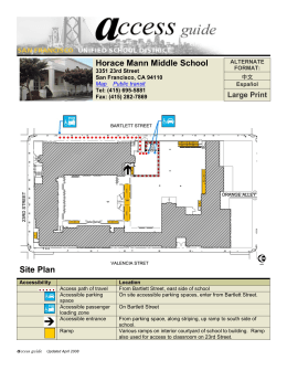 Horace Mann Middle School Site Plan