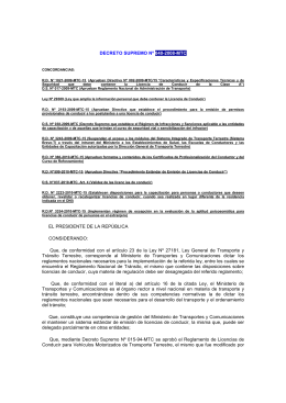 decreto supremo nº 040-2008-mtc - Ministerio de Transportes y