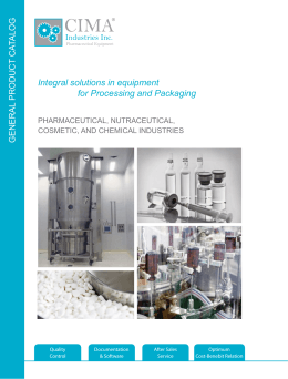 Integral solutions in equipment for Processing and Packaging