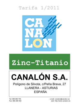 Zinc-Titanio CANALÓN S.A.