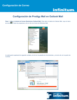 Configuración de Prodigy Mail en Outlook Mail