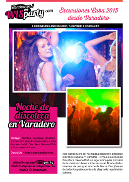 Noche de discoteca en Varadero