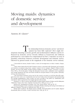 Moving maids: dynamics of domestic service and