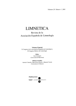 Limnetica volumen 20 (1-2)