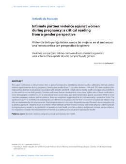 Intimate partner violence against women during pregnancy: a critical
