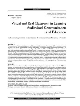 Virtual and Real Classroom in Learning Audiovisual Communication