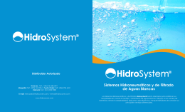 Sistemas Hidroneumáticos y de Filtrado de Aguas Blancas ® ®