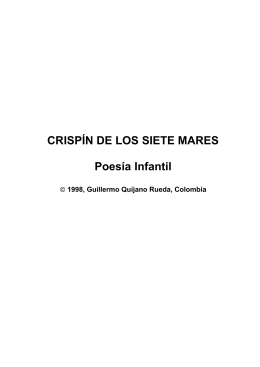 "Crispín de los siete mares". Poesía infantil.