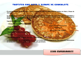 TORTITAS CON NATA Y SIROPE DE CHOCOLATE