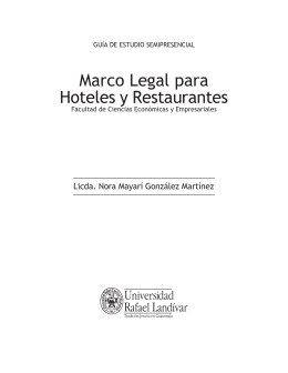 Marco Legal para Hoteles y Restaurantes