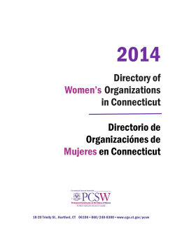 Directory of Women`s Organizations in Connecticut Directorio de