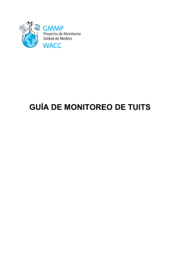 1. GMMP 2015 Guía de Monitoreo de Tweets