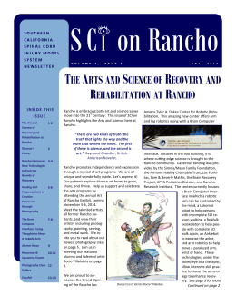 the arts and science of recovery and rehabilitation at rancho