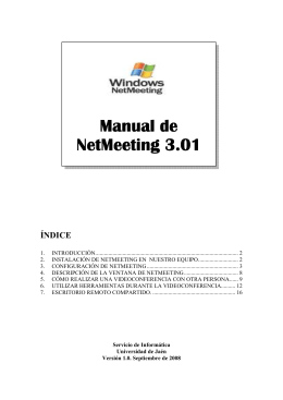 Manual NetMeeting - Universidad de Jaén
