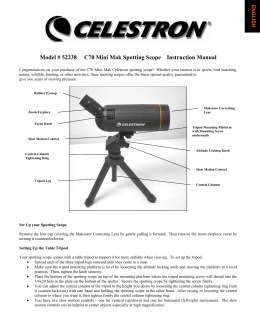 Model # 52238 C70 Mini Mak Spotting Scope Instruction