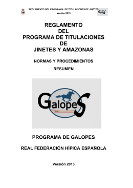 galopes - Real Federación Hípica Española