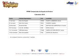 RFME Campeonato de España de Enduro Calendario 2015