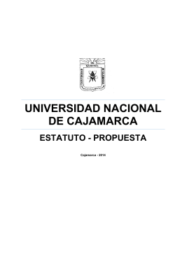 universidad nacional de cajamarca estatuto
