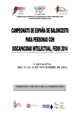 Dossier Campeonato de España de Baloncesto FEDDI 2014