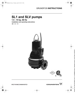 SL1 and SLV pumps
