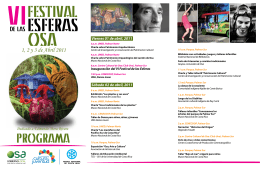 Programa VI Festival de Esferas