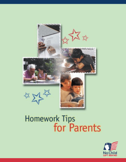 Homework Tips Brochure Eng - Dublin, Texas Independent School
