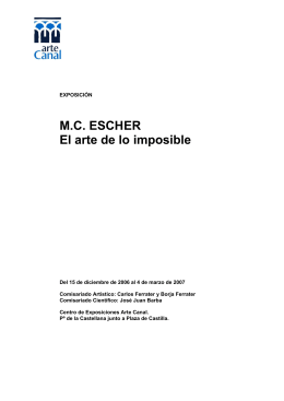 M.C. ESCHER El arte de lo imposible