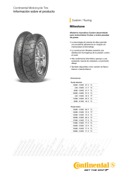 Milestone Continental Motorcycle Tire Información sobre el producto
