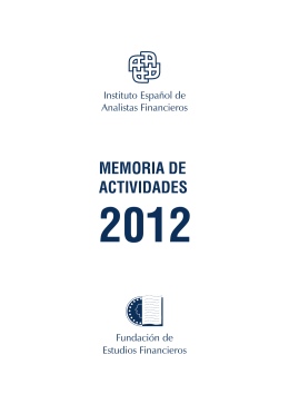 memoria de actividades 2012 - Fundación de Estudios Financieros