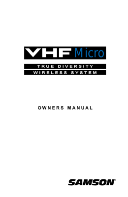 VHF Micro O/M Cvr