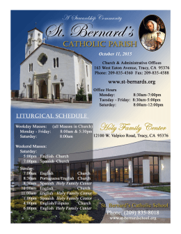 October 11, 2015 - St. Bernard Catholic Church