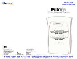 Filtrete Ultra Clean Air Purifier Model FAP02 and