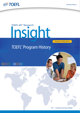 TOEFL® Program History